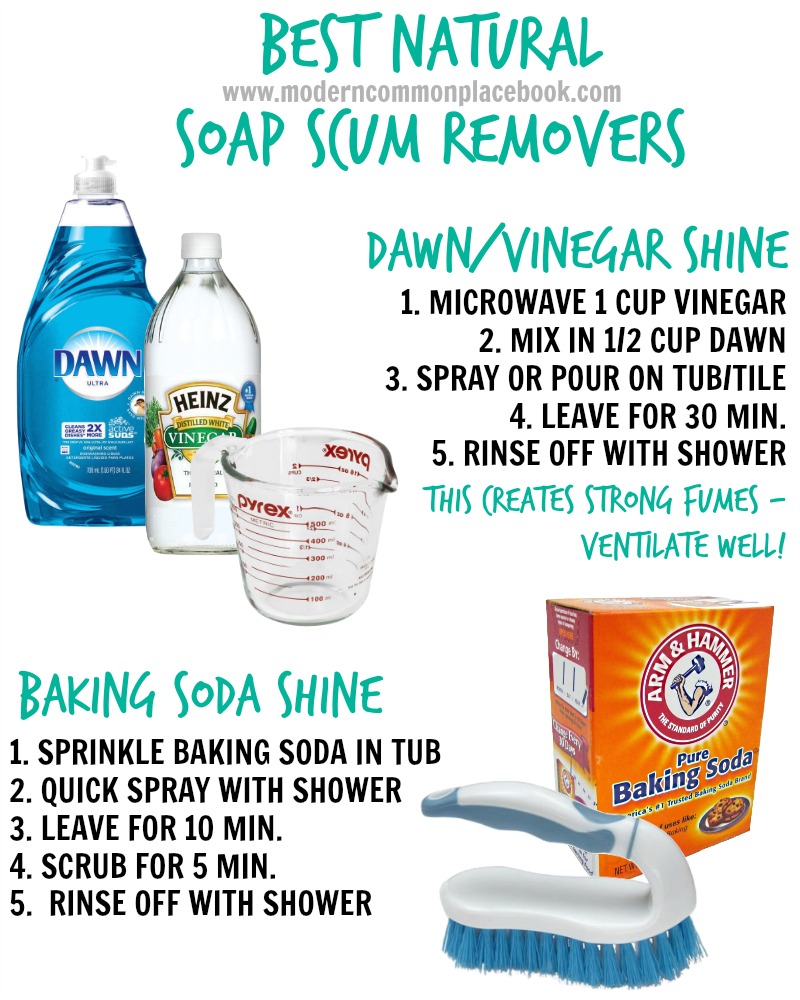 The easiest natural soap scum remover - only 18 ingredients!