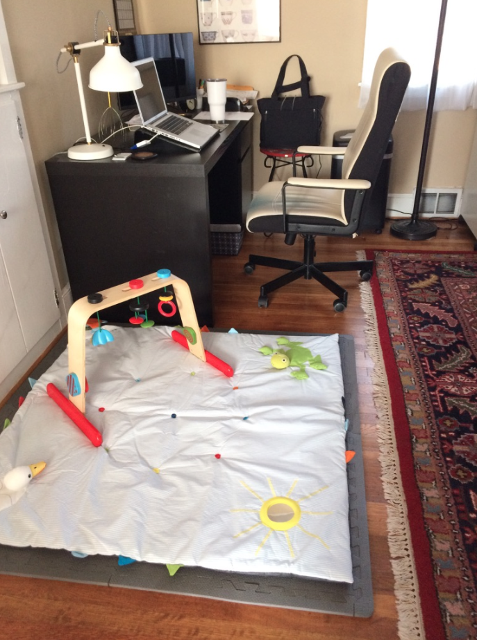 Play area for infants and toddlers - how to survive working from home with kids