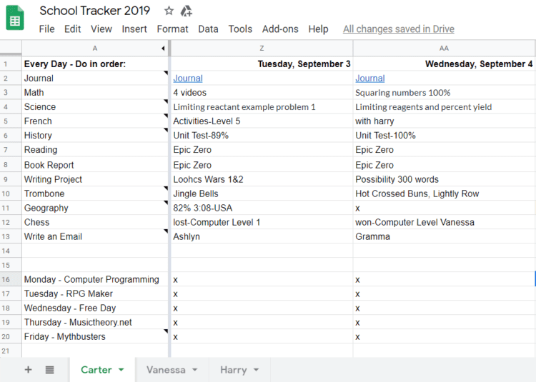 Easy schedule to homeschool and work full time