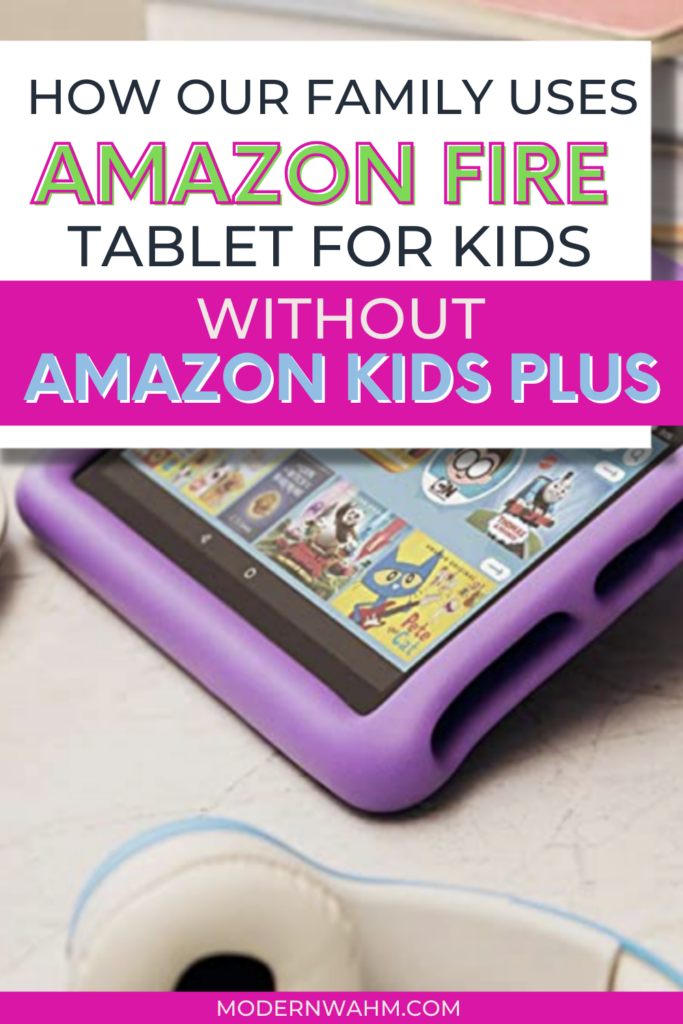 Everything you need to use the Amazon Fire Kids Tablet for your kids - which apps to use, and hacks an tricks for Fire HD 10, 7, 8, and which case to use. Looking to limit screen time for your kids, or have budget friendly screen option? Check out how our family uses the Amazon Kids First Tablet. More at modernwahm.com.
