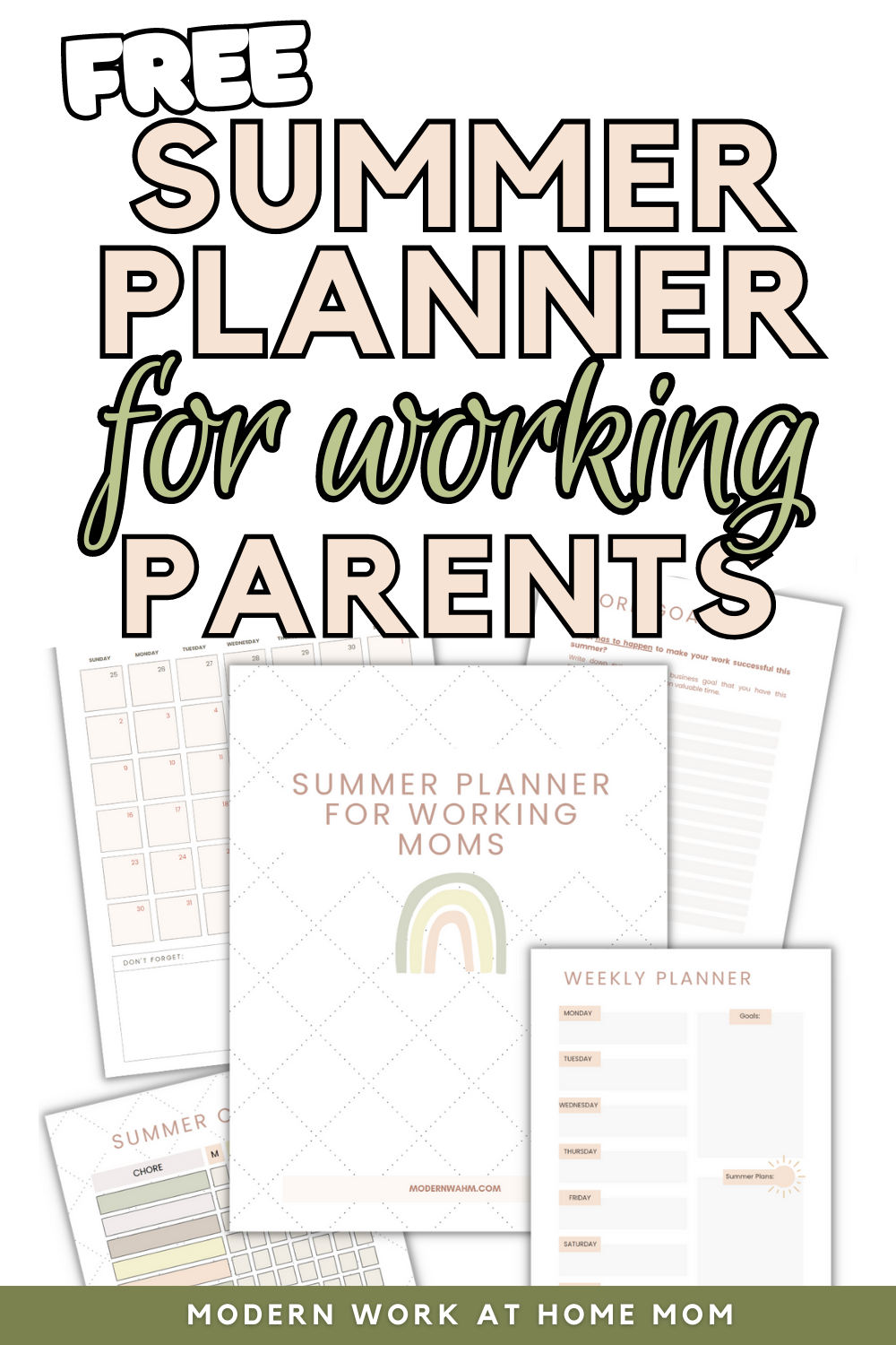 Free summer planner for working parents 1