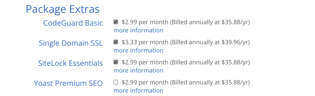 Bluehost WordPress Tutorial Package Extras